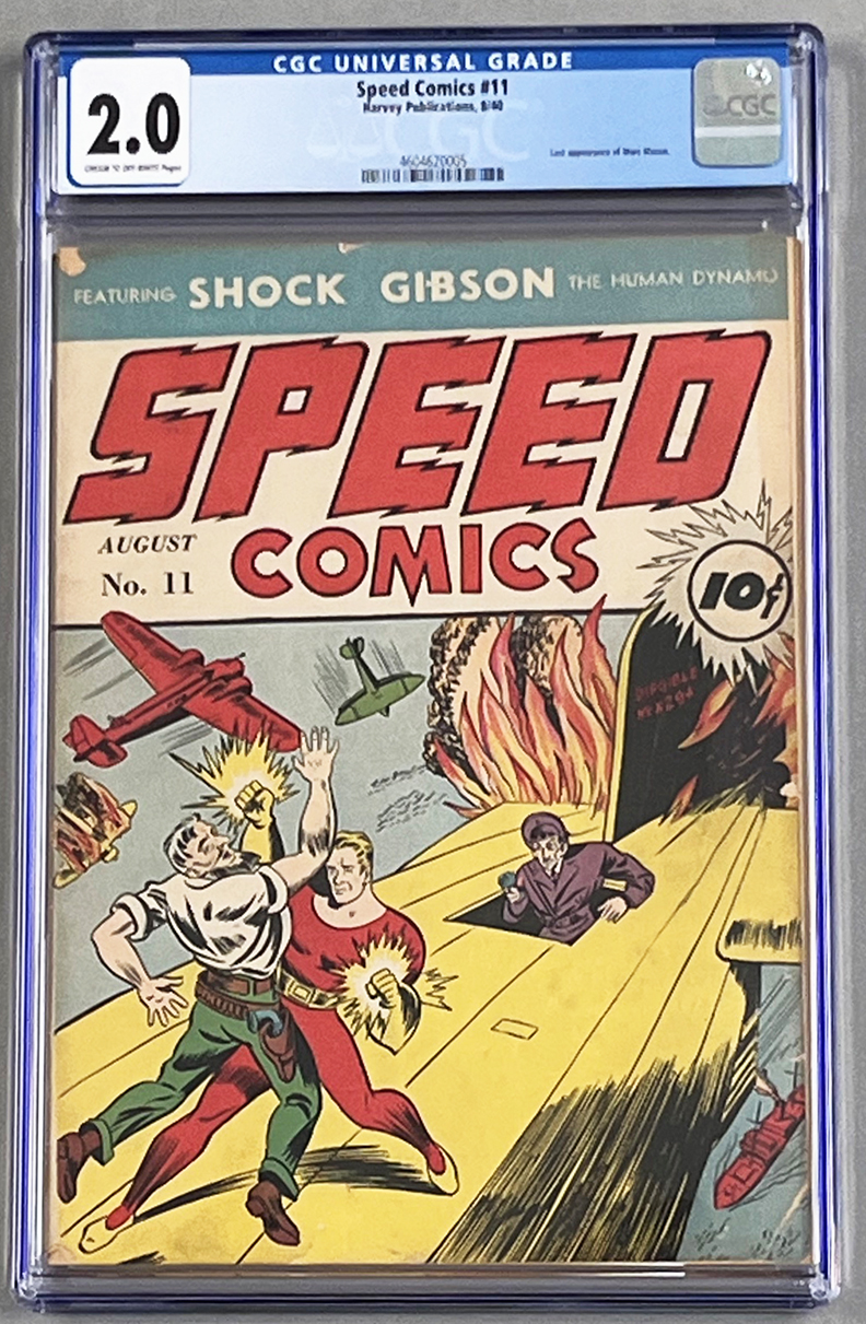 Speed Comics #11 CGC 2.0 Front Cover