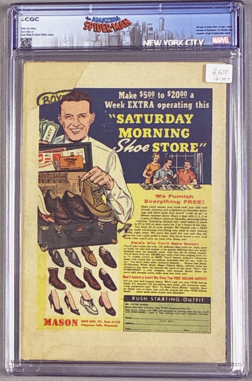 Amazing Spider-Man #1 CGC 2.0 Back Cover