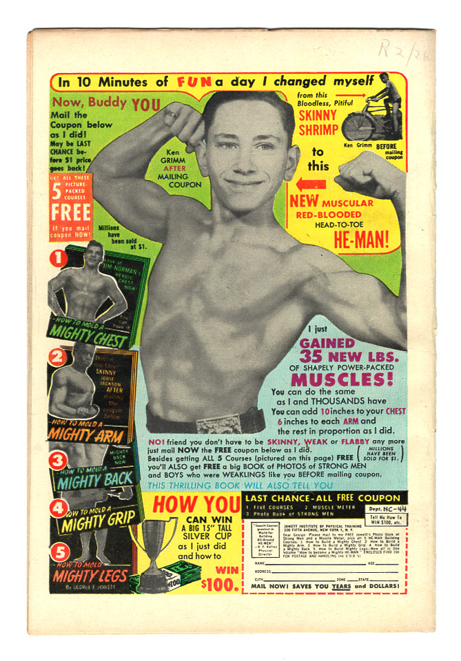 Strange Adventures #43 VF Back Cover