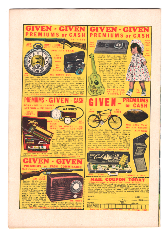 Strange Terrors #2 VF Back Cover