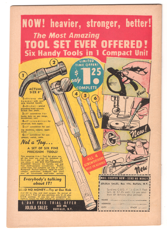 Strange Mysteries #3 VF Back Cover