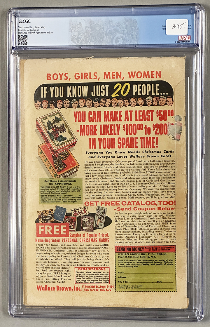 Tales to Astonish (Superheroes) #35 CGC 2.5 Back Cover