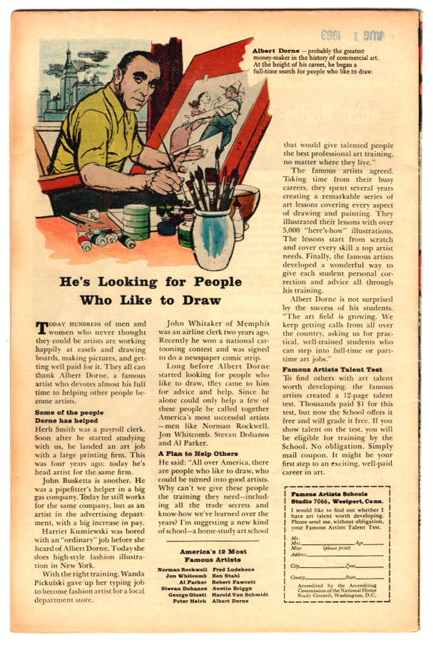 Tales to Astonish (Superheroes) #49 VF Back Cover
