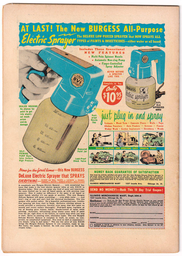 Weird Science (1952) #14 F/VF Back Cover