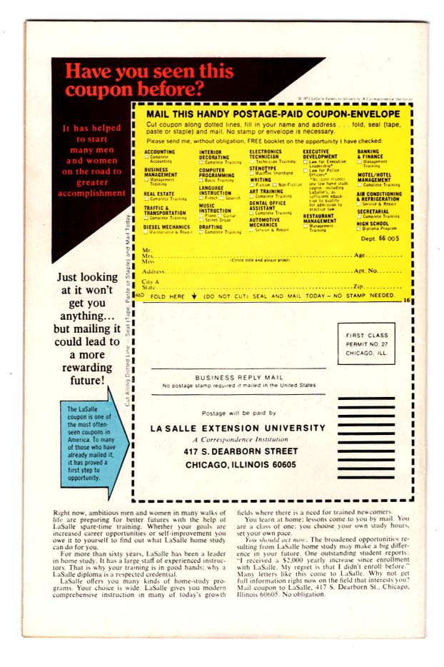 X-Men #94 VF/NM Back Cover