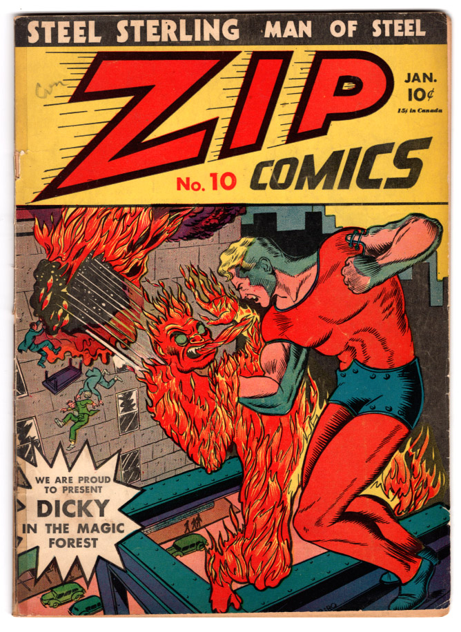Zip Comics #10 VG Front Cover