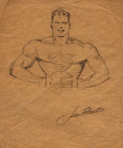 Early Joe Shuster Superman Sketch
